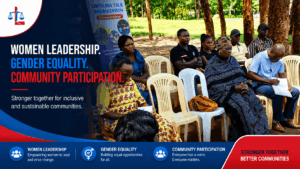Women in community leadership at a local meeting in Kenya
